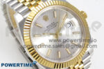 DateJust 41 126333 SS/YG ARF 1:1 Best Edition Silver Stick Dial on Jubilee Bracelet SH3235 (Weighted) - Image 2