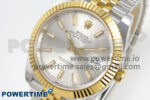 DateJust 41 126333 SS/YG ARF 1:1 Best Edition Silver Stick Dial on Jubilee Bracelet SH3235 (Weighted) - Image 3