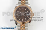 DateJust 41 126331 SS/RG ARF 1:1 Best Edition Brown Stick Dial on Jubilee Bracelet SH3235 (Weighted)