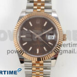 DateJust 41 126331 SS/RG ARF 1:1 Best Edition Brown Stick Dial on Jubilee Bracelet SH3235 (Weighted)