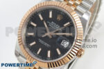 DateJust 41 126331 SS/RG ARF 1:1 Best Edition Black Stick Dial on Jubilee Bracelet SH3235 (Weighted) - Image 3