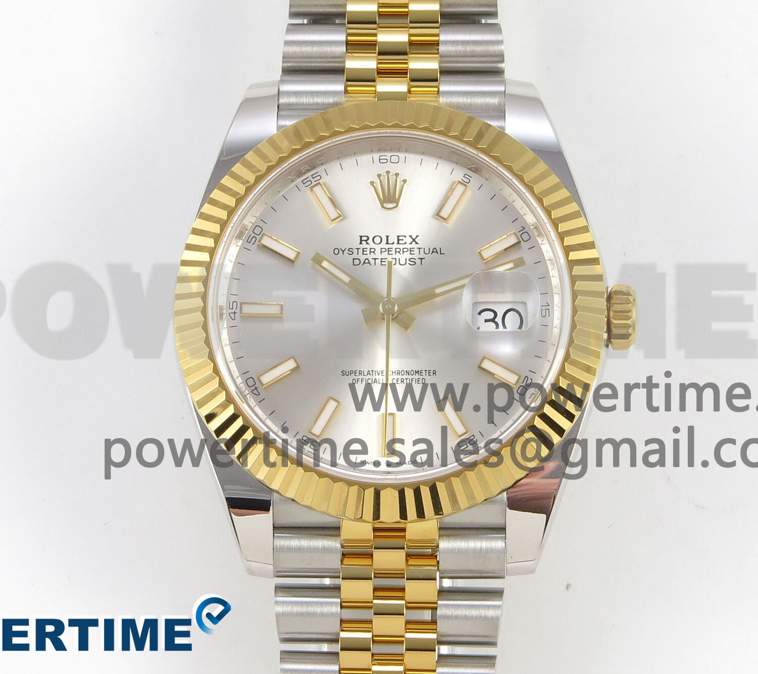 DateJust 41 126333 SS/YG ARF 1:1 Best Edition Silver Stick Dial on Jubilee Bracelet SH3235 (Weighted)