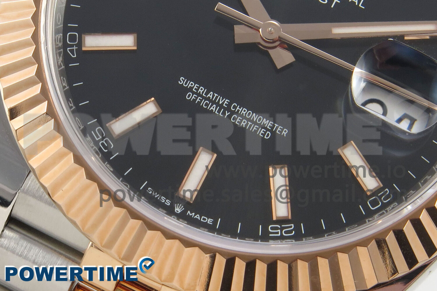 DateJust 41 126331 SS/RG ARF 1:1 Best Edition Black Stick Dial on Jubilee Bracelet SH3235 (Weighted) - Image 5