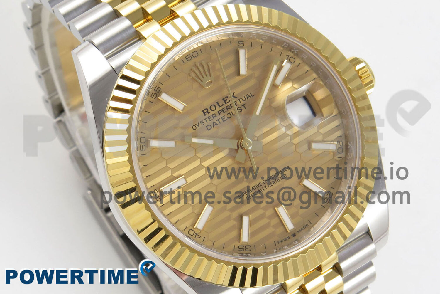 DateJust 41 126333 SS/YG ARF 1:1 Best Edition YG Texture Stick Dial on Jubilee Bracelet SH3235 (Weighted) - Image 2