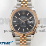 DateJust 41 126331 SS/RG ARF 1:1 Best Edition Black Stick Dial on Jubilee Bracelet SH3235 (Weighted)