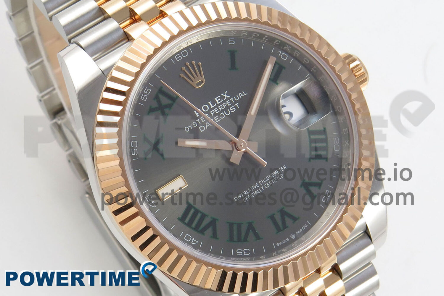 DateJust 41 126331 SS/RG ARF 1:1 Best Edition Gray Roman Dial on Jubilee Bracelet SH3235 (Weighted) - Image 2