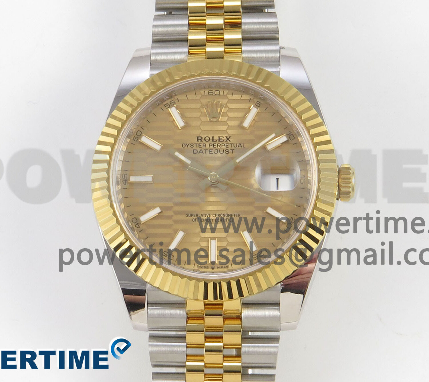 DateJust 41 126333 SS/YG ARF 1:1 Best Edition YG Texture Stick Dial on Jubilee Bracelet SH3235 (Weighted)