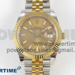 DateJust 41 126333 SS/YG ARF 1:1 Best Edition YG Texture Stick Dial on Jubilee Bracelet SH3235 (Weighted)