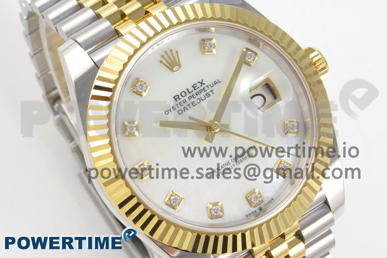 DateJust 41 126333 SS/YG ARF 1:1 Best Edition White MOP Diamonds Dial on Jubilee Bracelet SH3235 (Weighted) - Image 2
