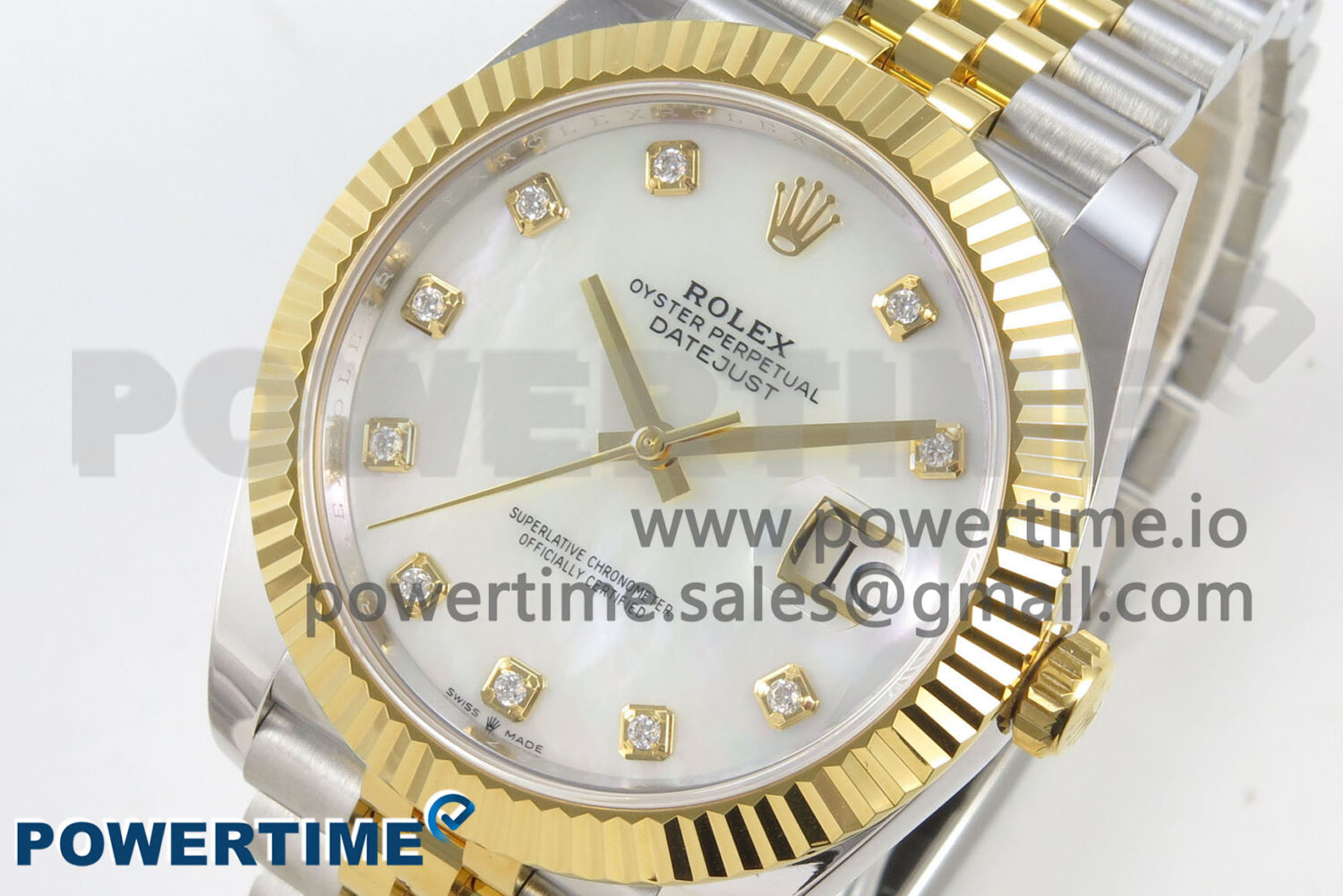 DateJust 41 126333 SS/YG ARF 1:1 Best Edition White MOP Diamonds Dial on Jubilee Bracelet SH3235 (Weighted) - Image 3