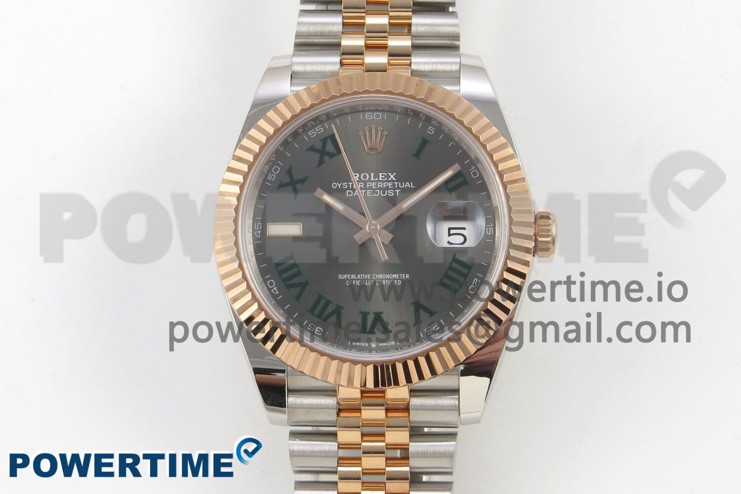 DateJust 41 126331 SS/RG ARF 1:1 Best Edition Gray Roman Dial on Jubilee Bracelet SH3235 (Weighted) - Image 1