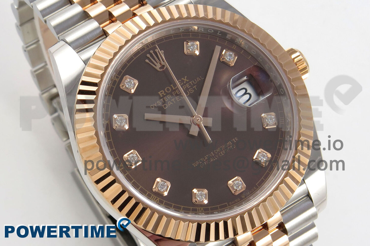 DateJust 41 126331 SS/RG ARF 1:1 Best Edition Brown Diaomonds Dial on Jubilee Bracelet SH3235 (Weighted) - Image 2