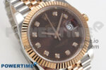 DateJust 41 126331 SS/RG ARF 1:1 Best Edition Brown Diaomonds Dial on Jubilee Bracelet SH3235 (Weighted) - Image 2