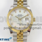 DateJust 41 126333 SS/YG ARF 1:1 Best Edition White MOP Diamonds Dial on Jubilee Bracelet SH3235 (Weighted)