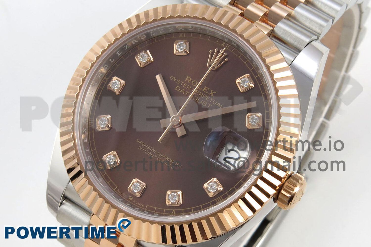 DateJust 41 126331 SS/RG ARF 1:1 Best Edition Brown Diaomonds Dial on Jubilee Bracelet SH3235 (Weighted) - Image 3