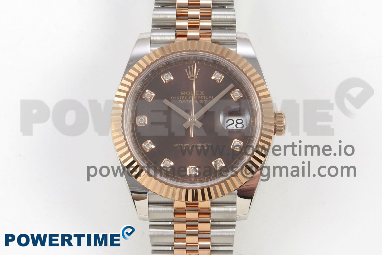DateJust 41 126331 SS/RG ARF 1:1 Best Edition Brown Diaomonds Dial on Jubilee Bracelet SH3235 (Weighted) - Image 1