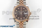 DateJust 41 126331 SS/RG ARF 1:1 Best Edition Brown Diaomonds Dial on Jubilee Bracelet SH3235 (Weighted)