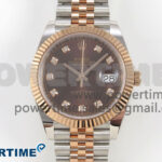 DateJust 41 126331 SS/RG ARF 1:1 Best Edition Brown Diaomonds Dial on Jubilee Bracelet SH3235 (Weighted)