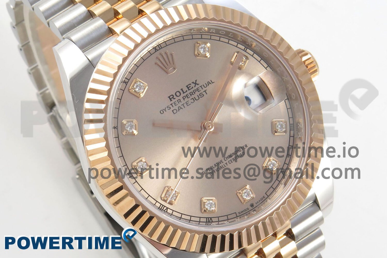 DateJust 41 126331 SS/RG ARF 1:1 Best Edition RG Diaomonds Dial on Jubilee Bracelet SH3235 (Weighted) - Image 2