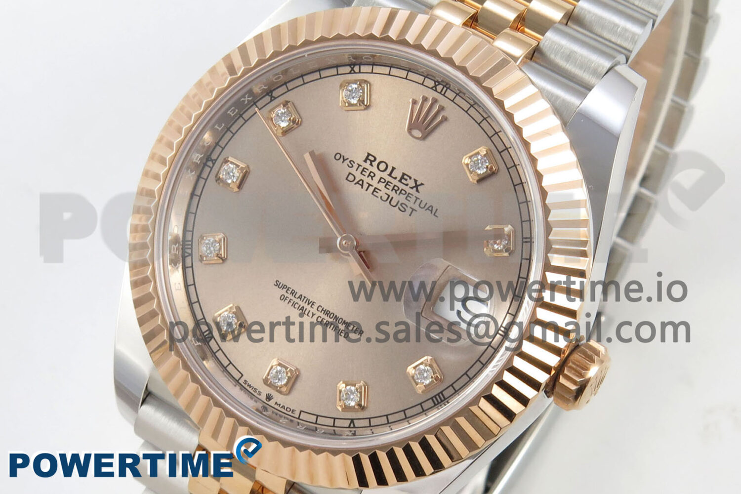 DateJust 41 126331 SS/RG ARF 1:1 Best Edition RG Diaomonds Dial on Jubilee Bracelet SH3235 (Weighted) - Image 3