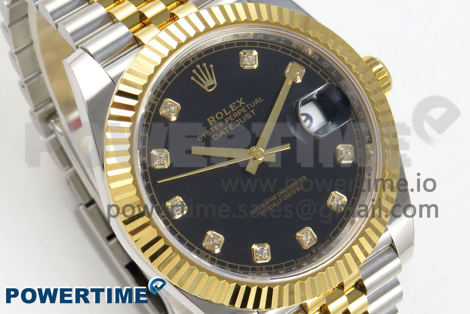 DateJust 41 126333 SS/YG ARF 1:1 Best Edition Black Diamonds Dial on Jubilee Bracelet SH3235 (Weighted) - Image 2