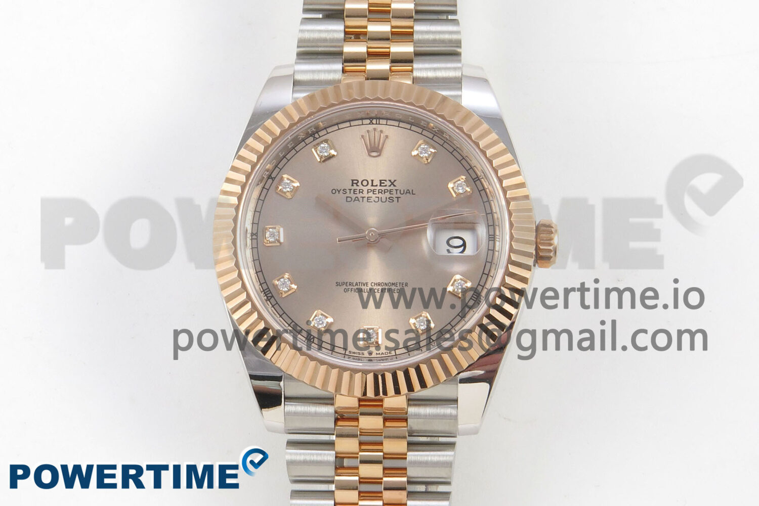 DateJust 41 126331 SS/RG ARF 1:1 Best Edition RG Diaomonds Dial on Jubilee Bracelet SH3235 (Weighted) - Image 1