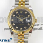 DateJust 41 126333 SS/YG ARF 1:1 Best Edition Black Diamonds Dial on Jubilee Bracelet SH3235 (Weighted)