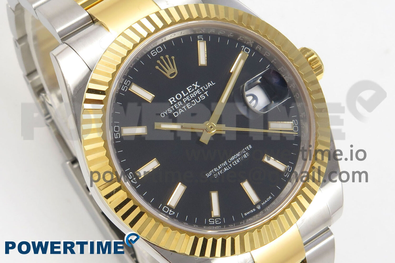 DateJust 41 126333 SS/YG ARF 1:1 Best Edition Black Stick Dial on Oyster Bracelet SH3235 (Weighted) - Image 2