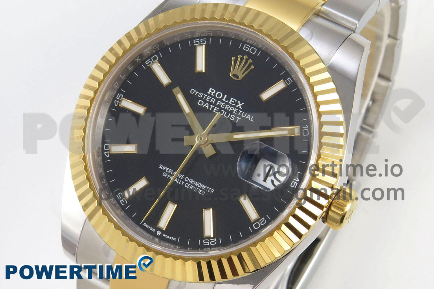 DateJust 41 126333 SS/YG ARF 1:1 Best Edition Black Stick Dial on Oyster Bracelet SH3235 (Weighted) - Image 3