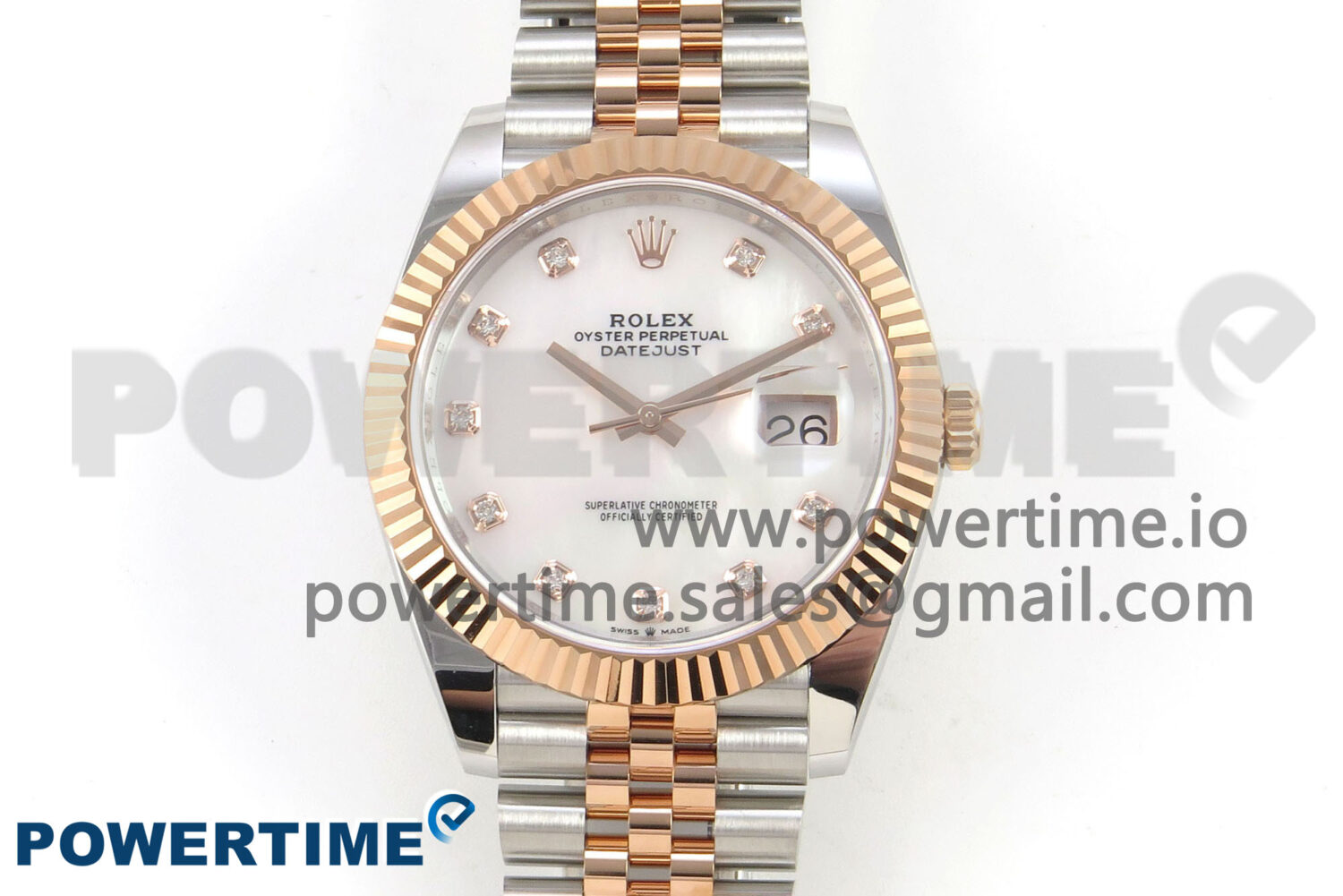DateJust 41 126331 SS/RG ARF 1:1 Best Edition White MOP Diamonds Dial on Jubilee Bracelet SH3235 (Weighted) - Image 1