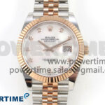 DateJust 41 126331 SS/RG ARF 1:1 Best Edition White MOP Diamonds Dial on Jubilee Bracelet SH3235 (Weighted)
