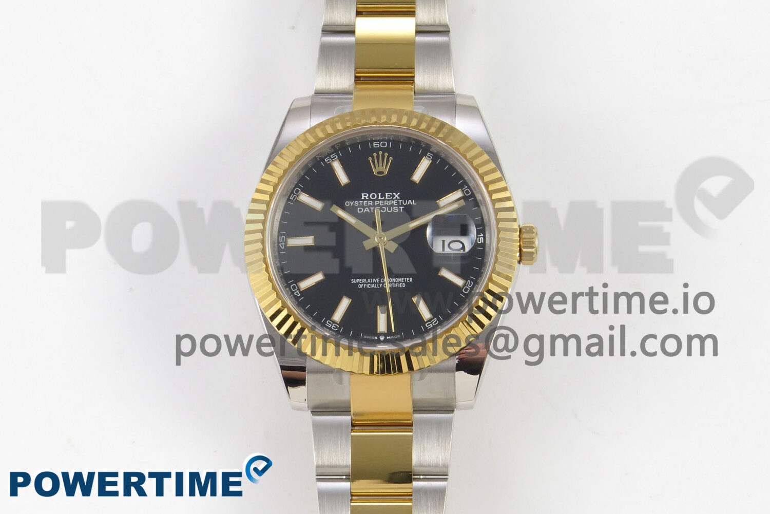 DateJust 41 126333 SS/YG ARF 1:1 Best Edition Black Stick Dial on Oyster Bracelet SH3235 (Weighted) - Image 1