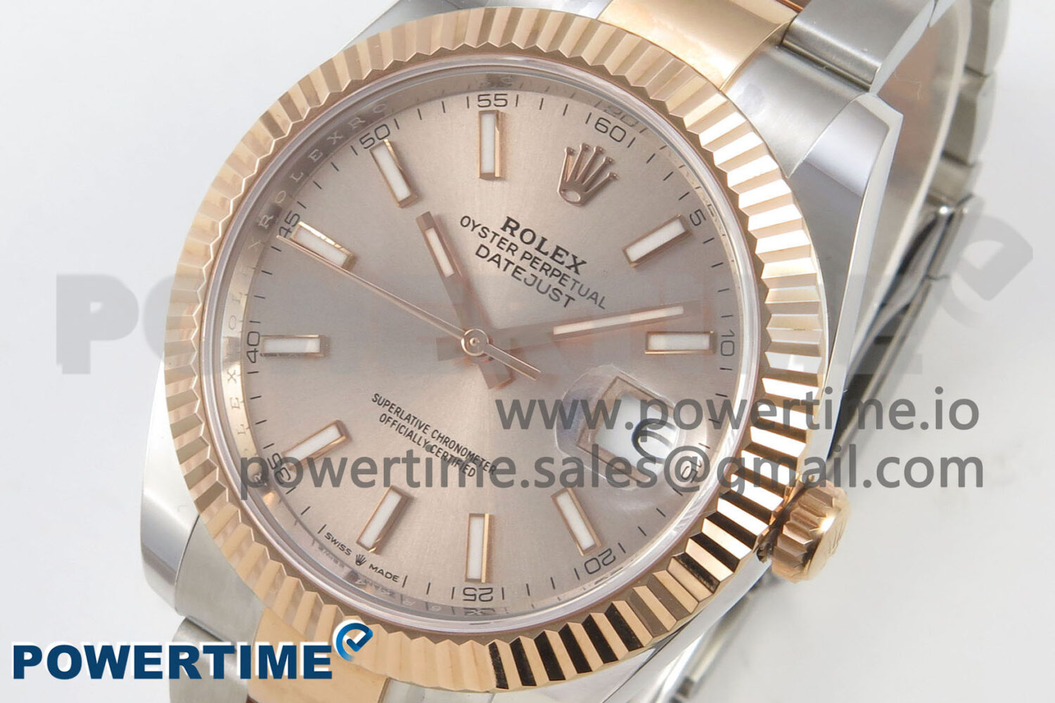DateJust 41 126331 SS/RG ARF 1:1 Best Edition RG Stick Dial on Oyster Bracelet SH3235 (Weighted) - Image 3