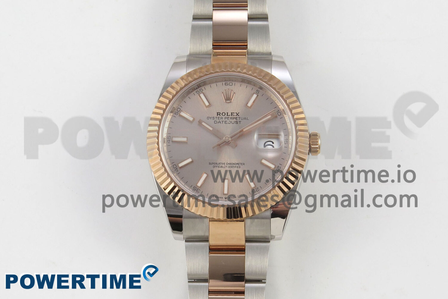 DateJust 41 126331 SS/RG ARF 1:1 Best Edition RG Stick Dial on Oyster Bracelet SH3235 (Weighted) - Image 1