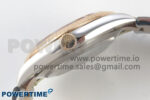 Size	41mm x 12mm Movement	Asian ShangHai Super Clone 3235 Automatic Movement at 28800 vph, VR3235 Functions	Hours, minutes, seconds and date display Case	Solid 904L stainless steel case Crystal	Scratch-proof sapphire crystal with AR coating Dial	Black dial Bezel	Weighted 18k rose gold wrapped fluted stainless steel bezel Strap	Solid stainless steel bracelet with 18k rose gold plated middle links Clasp	Deployant clasp Water resistance	>50 Meters - Image 6