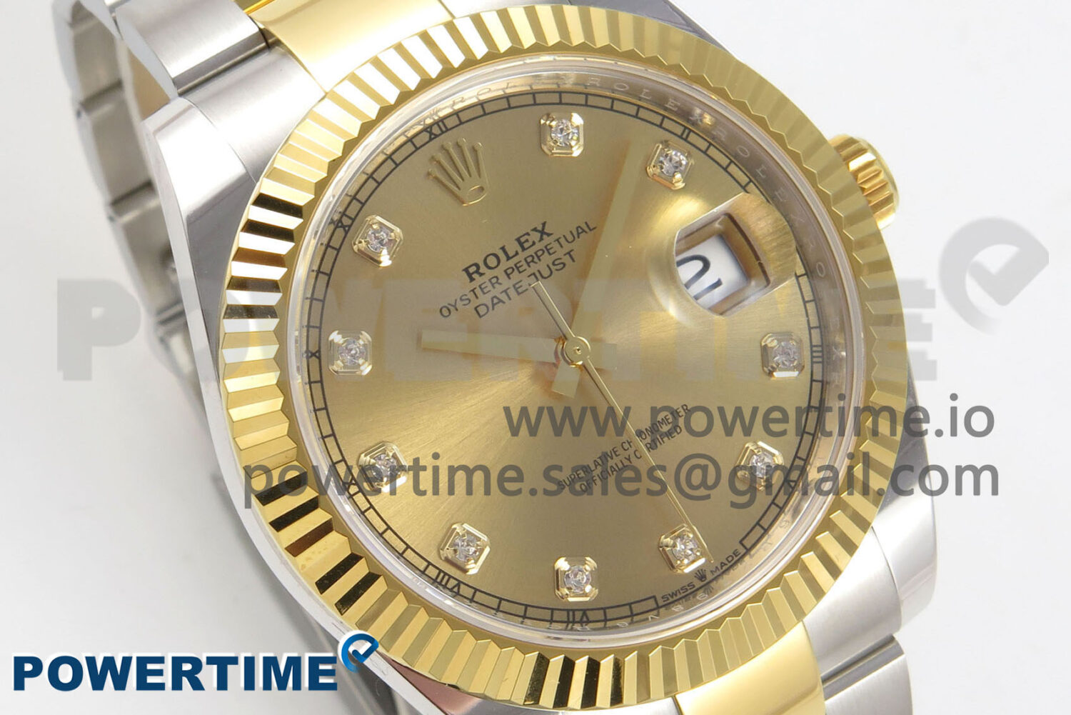 DateJust 41 126333 SS/YG ARF 1:1 Best Edition YG Diamonds Dial on Oyster Bracelet SH3235 (Weighted) - Image 2