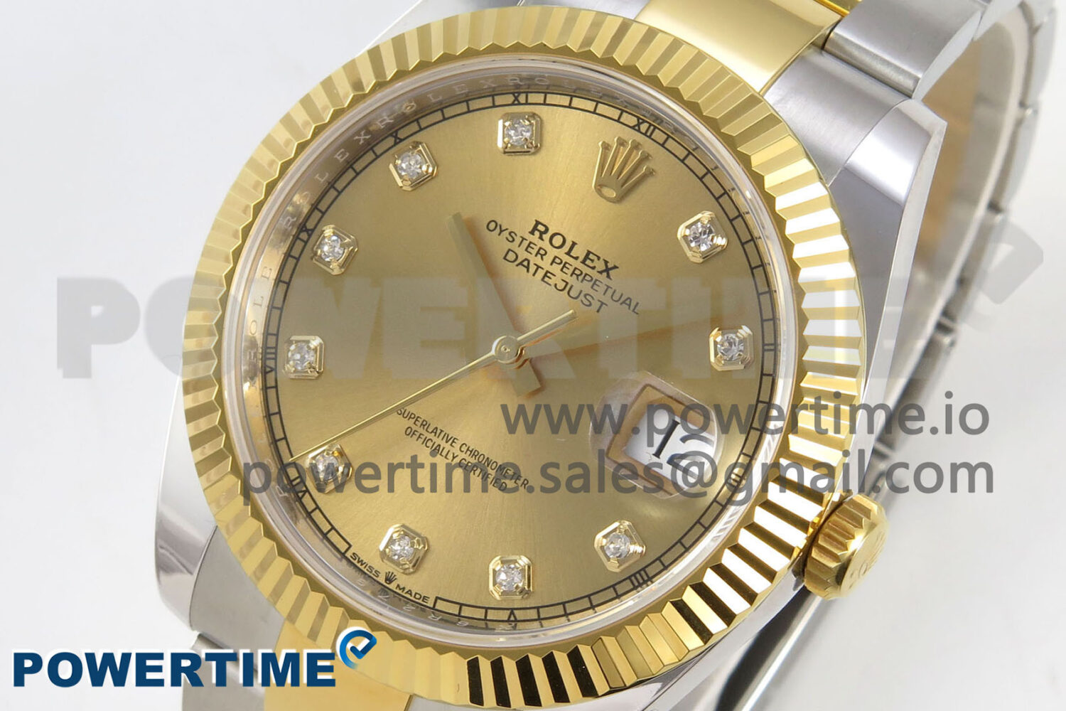 DateJust 41 126333 SS/YG ARF 1:1 Best Edition YG Diamonds Dial on Oyster Bracelet SH3235 (Weighted) - Image 3