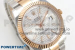 DateJust 41 126331 SS/RG ARF 1:1 Best Edition White Texture Stick Dial on Oyster Bracelet SH3235 (Weighted) - Image 2