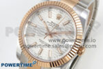 DateJust 41 126331 SS/RG ARF 1:1 Best Edition White Texture Stick Dial on Oyster Bracelet SH3235 (Weighted) - Image 3