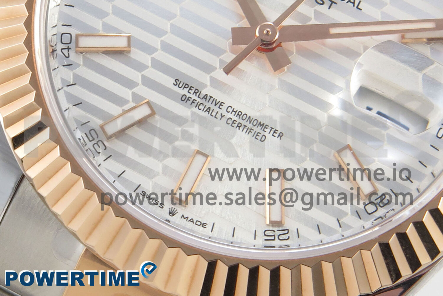 DateJust 41 126331 SS/RG ARF 1:1 Best Edition White Texture Stick Dial on Oyster Bracelet SH3235 (Weighted) - Image 5
