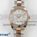 DateJust 41 126331 SS/RG ARF 1:1 Best Edition White Texture Stick Dial on Oyster Bracelet SH3235 (Weighted)