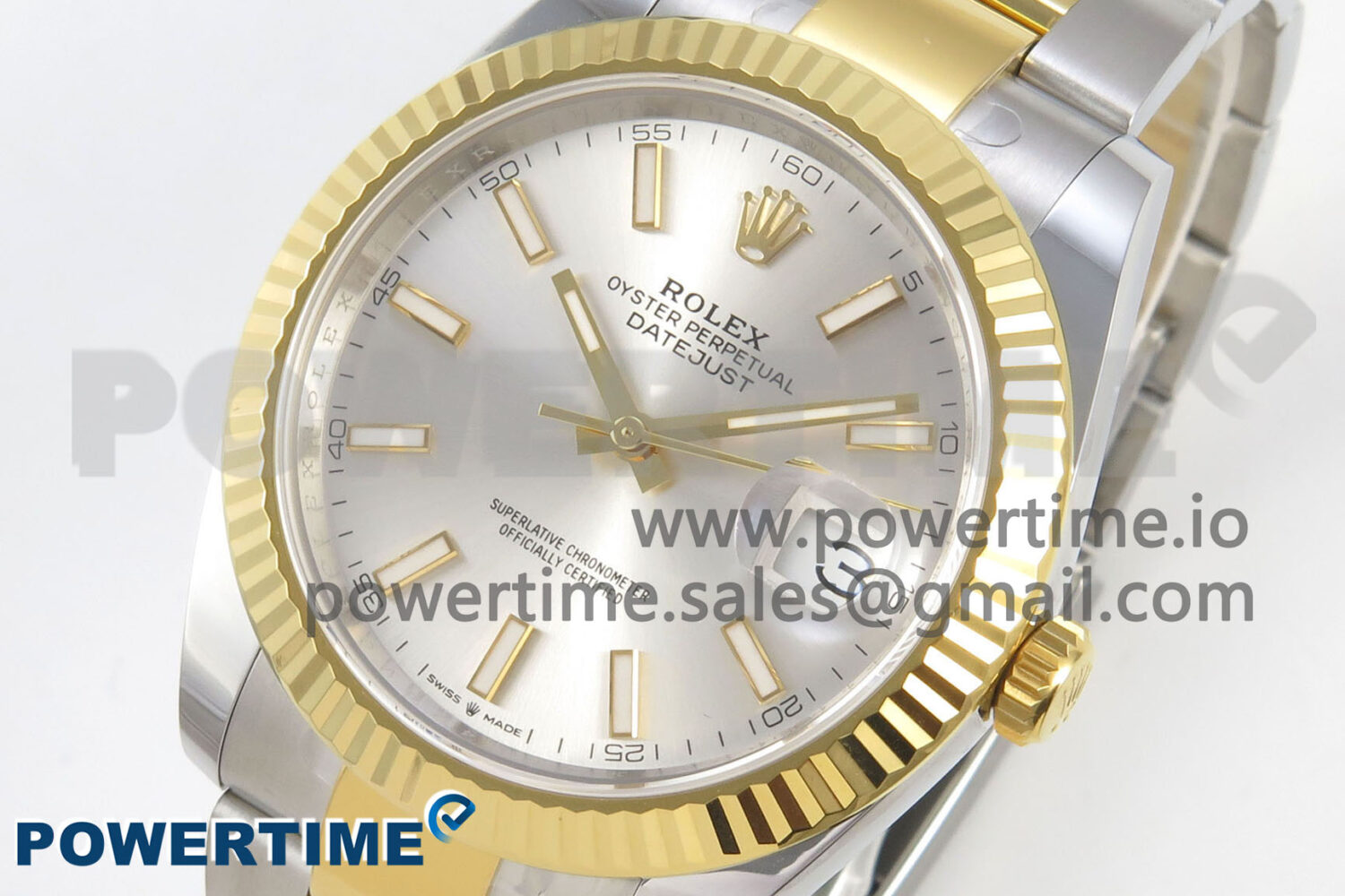 DateJust 41 126333 SS/YG ARF 1:1 Best Edition Silver Stick Dial on Oyster Bracelet SH3235 (Weighted) - Image 3