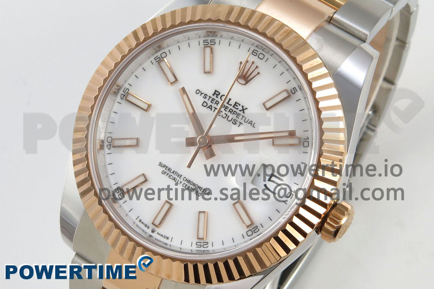 DateJust 41 126331 SS/RG ARF 1:1 Best Edition White Stick Dial on Oyster Bracelet SH3235 (Weighted) - Image 3