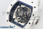 RM055 White Ceramic ZF 1:1 Best Edition on Rubber Strap RMUL2 Super Clone V3 - Image 3