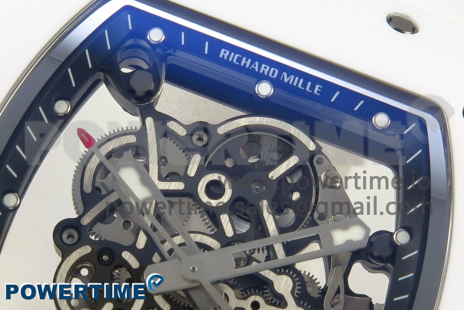 RM055 White Ceramic ZF 1:1 Best Edition on Rubber Strap RMUL2 Super Clone V3 - Image 4