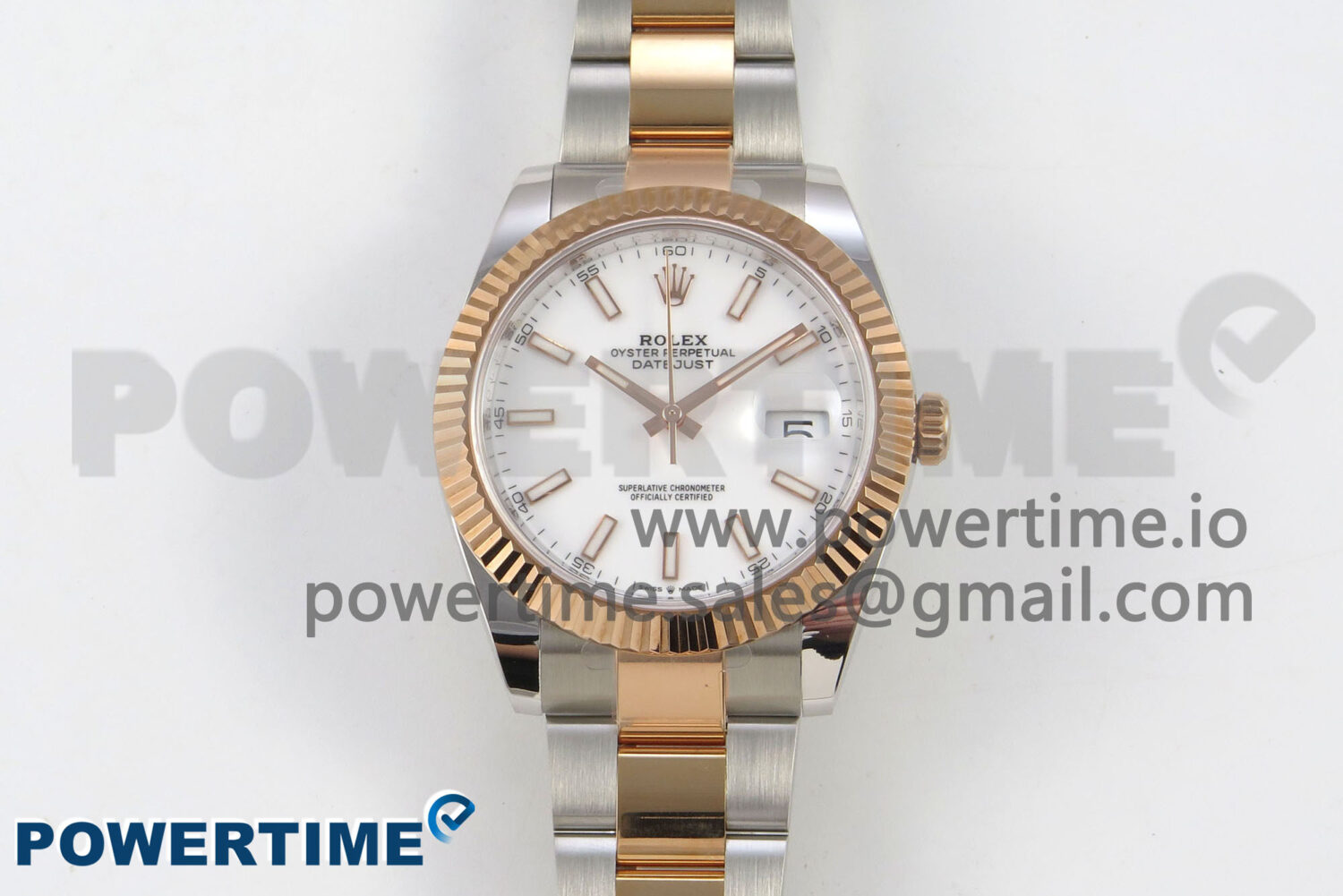 DateJust 41 126331 SS/RG ARF 1:1 Best Edition White Stick Dial on Oyster Bracelet SH3235 (Weighted) - Image 1