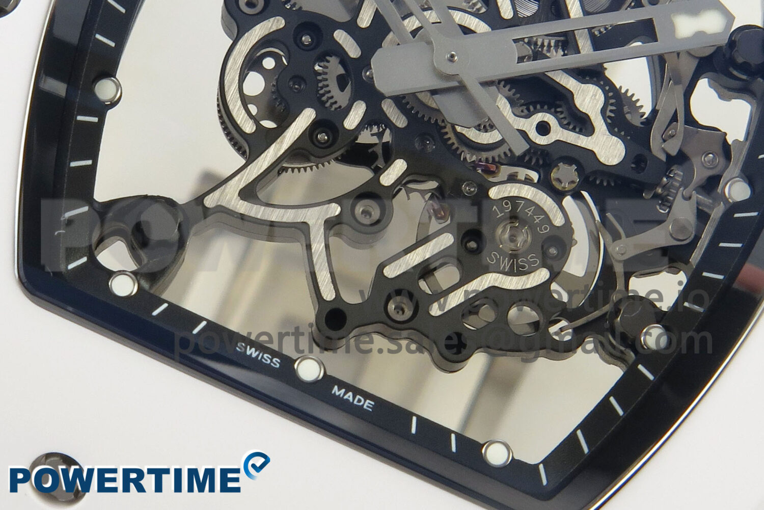 RM055 White Ceramic ZF 1:1 Best Edition on Rubber Strap RMUL2 Super Clone V3 - Image 5
