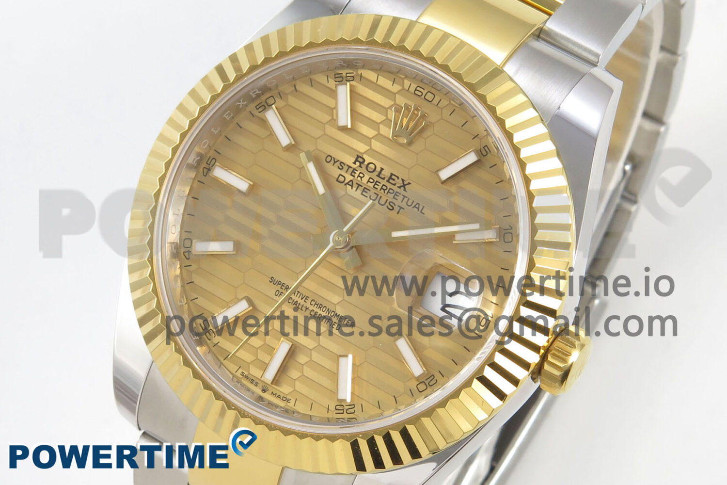 DateJust 41 126333 SS/YG ARF 1:1 Best Edition YG Texture Stick Dial on Oyster Bracelet SH3235 (Weighted) - Image 3