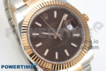 DateJust 41 126331 SS/RG ARF 1:1 Best Edition Brown Stick Dial on Oyster Bracelet SH3235 (Weighted) - Image 2