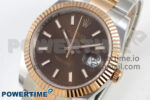 DateJust 41 126331 SS/RG ARF 1:1 Best Edition Brown Stick Dial on Oyster Bracelet SH3235 (Weighted) - Image 3